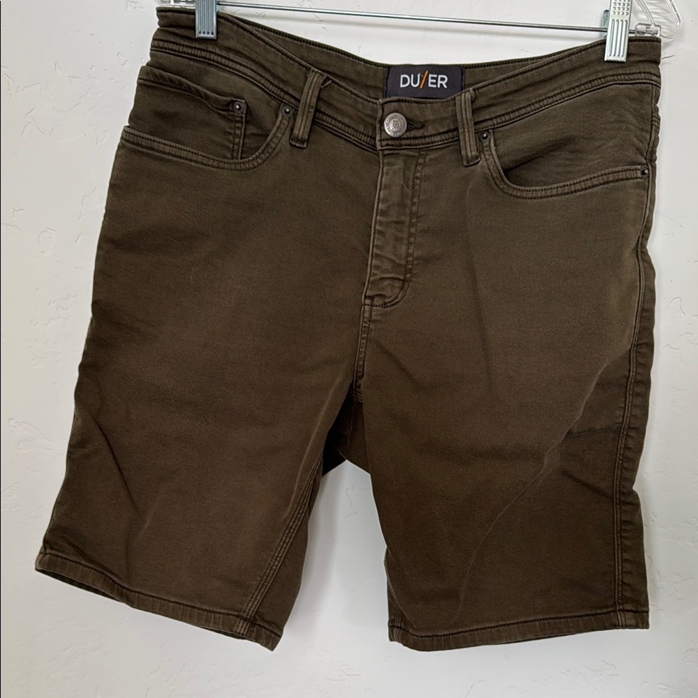 DUER No Sweat Men's Drab Green Shorts